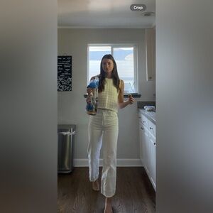 Cream Sleeveless Knit Top